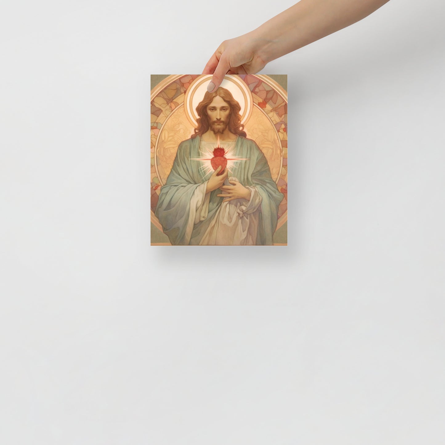 Vintage style Jesus Sacred Heart Print