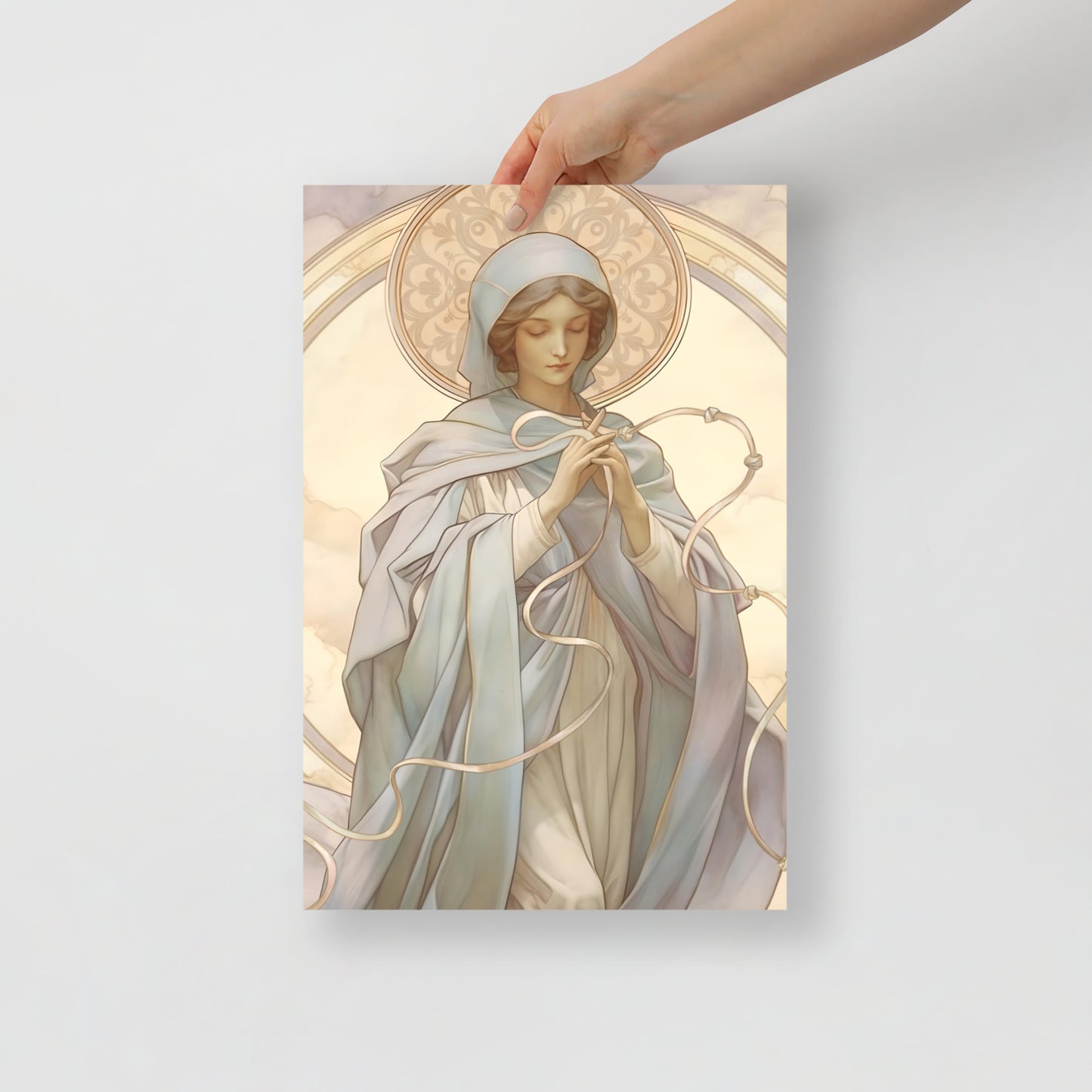 Vintage style Our Lady Undoer of Knots Print