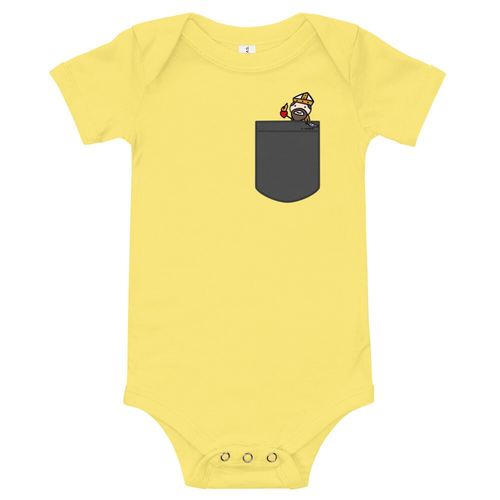 St. Augustine pocket Saint baby onesie