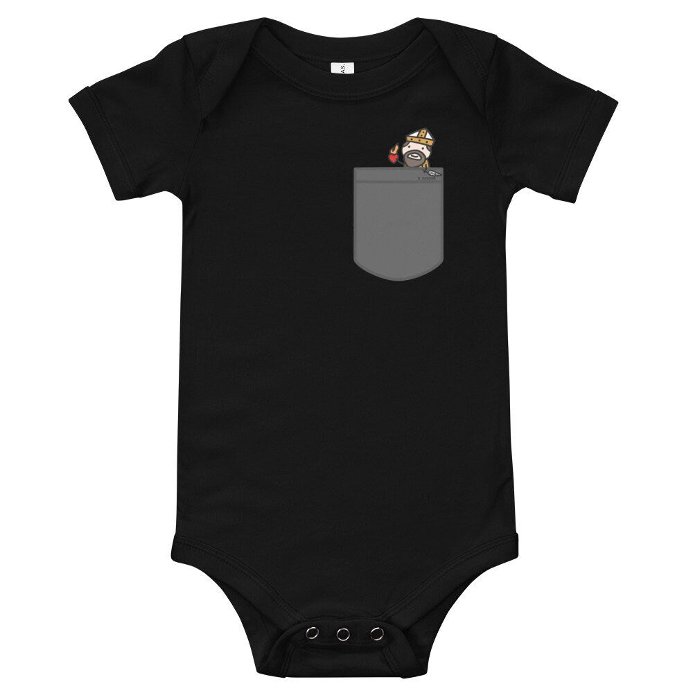 St. Augustine pocket Saint baby onesie