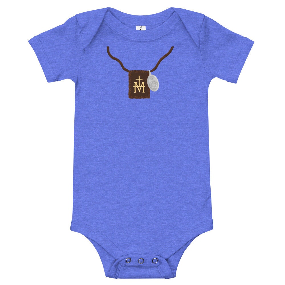 Scapular miraculous medal Baby onesie