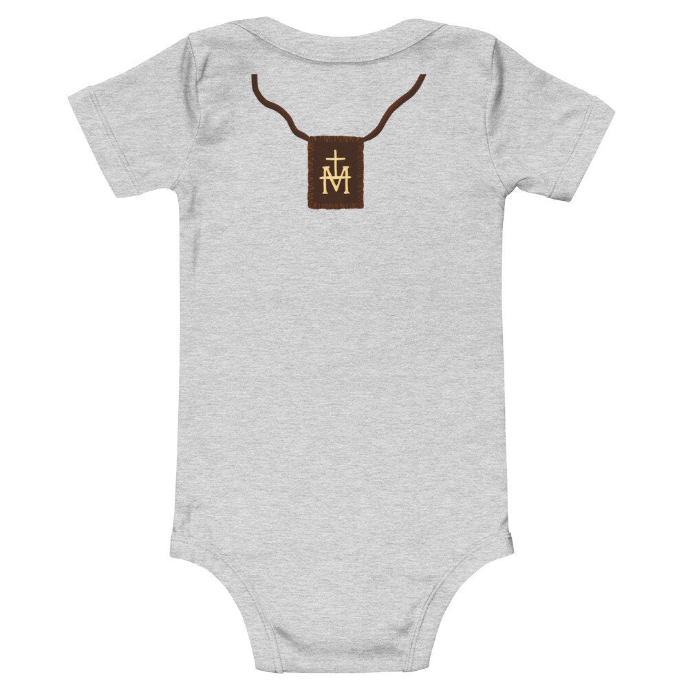 Scapular miraculous medal Baby onesie