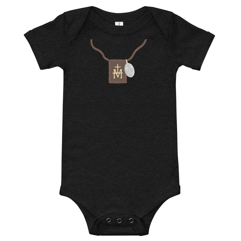 Scapular miraculous medal Baby onesie