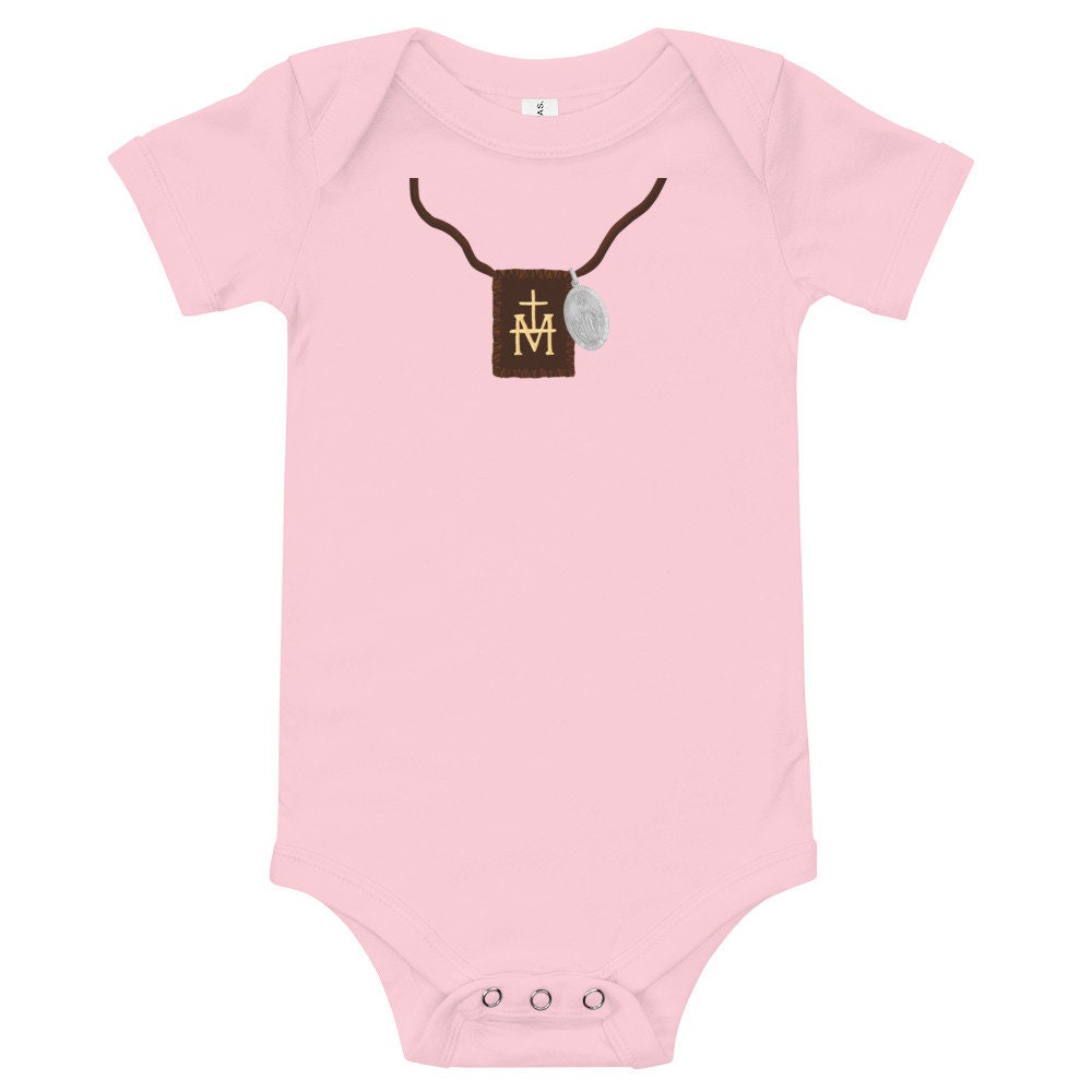 Scapular miraculous medal Baby onesie