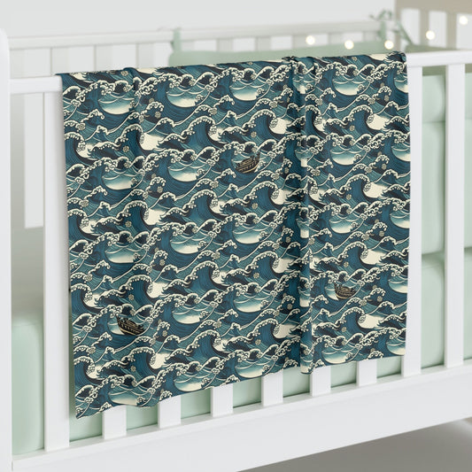 Noahs Ark on the waves Baby Swaddle Blanket