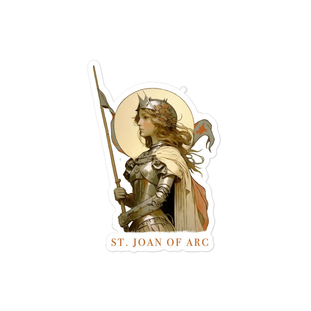 St. Joan of Arc vintage sticker