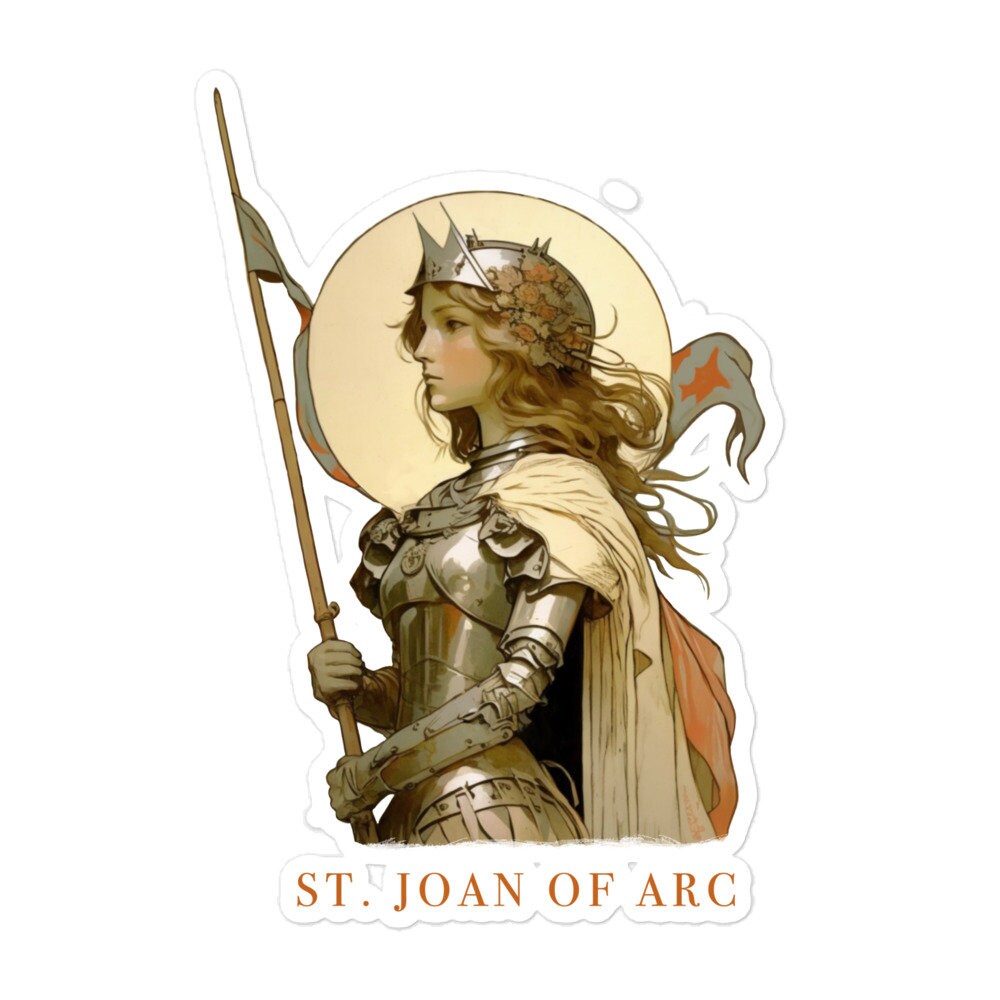 St. Joan of Arc vintage sticker