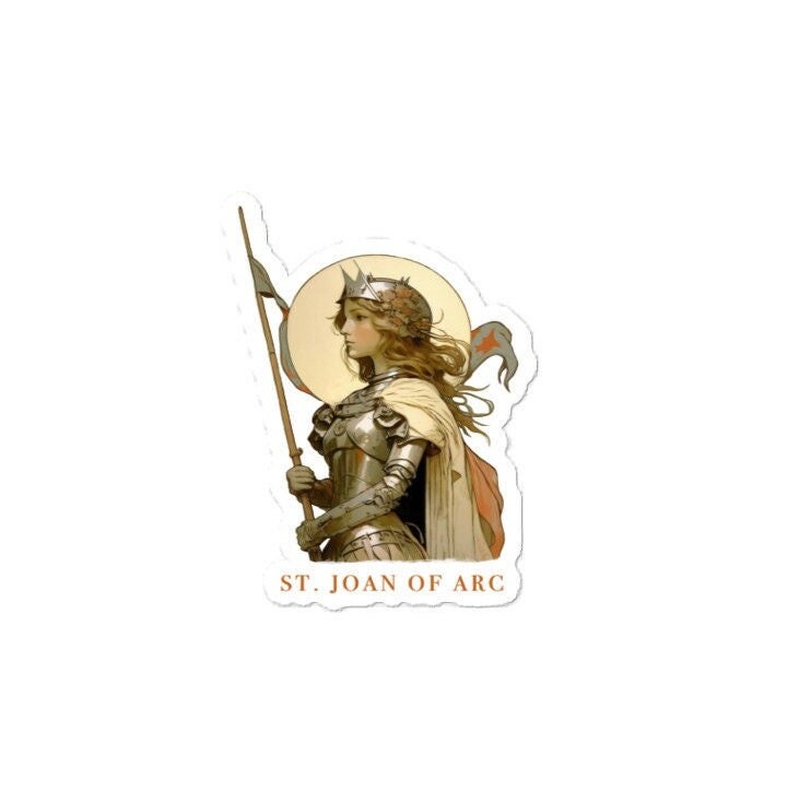 St. Joan of Arc vintage sticker