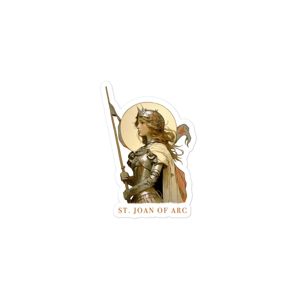 St. Joan of Arc vintage sticker