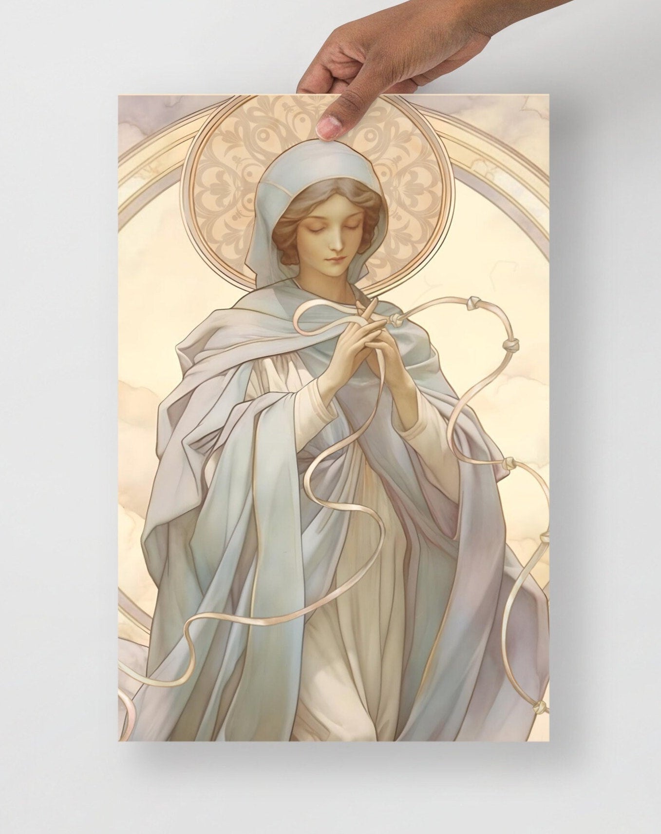 Vintage style Our Lady Undoer of Knots Print