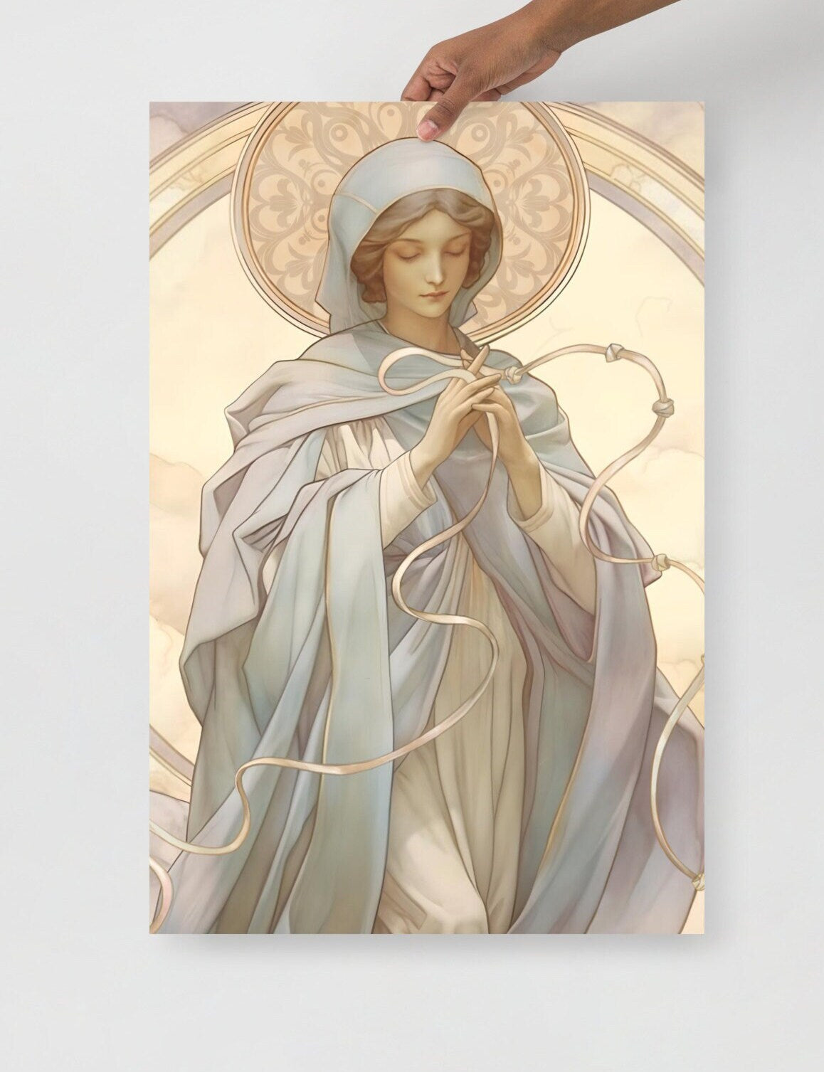 Vintage style Our Lady Undoer of Knots Print