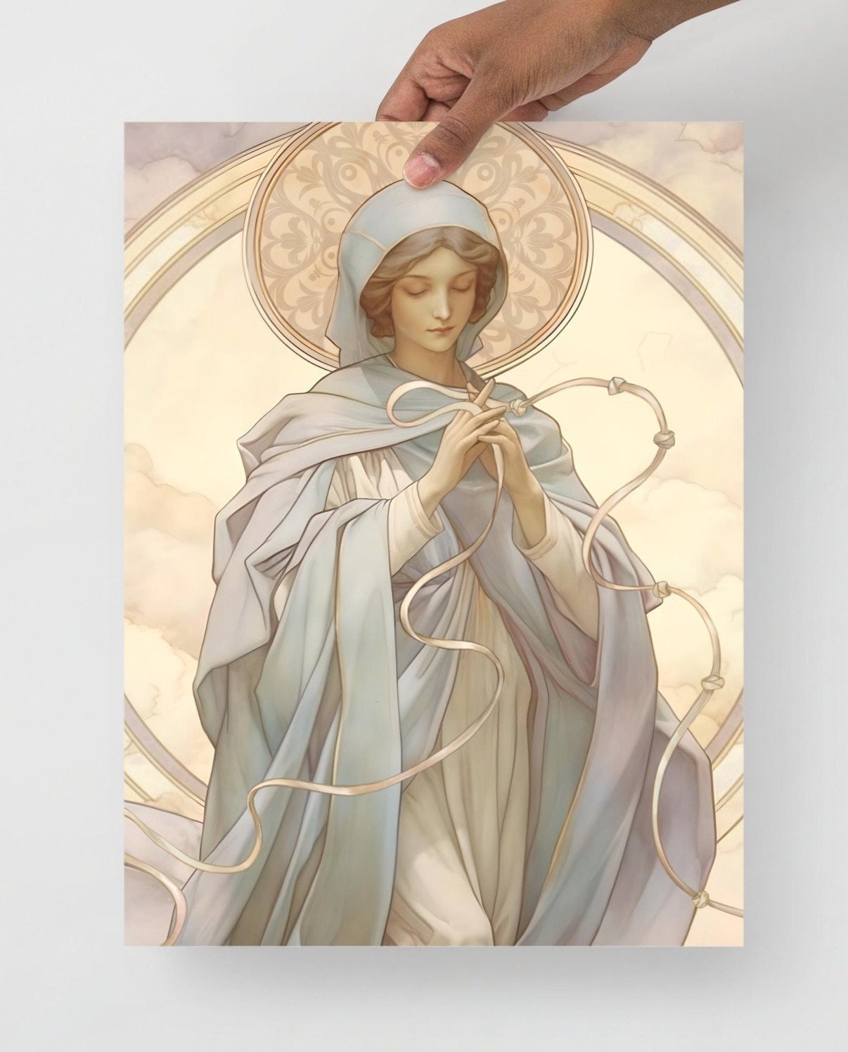 Vintage style Our Lady Undoer of Knots Print