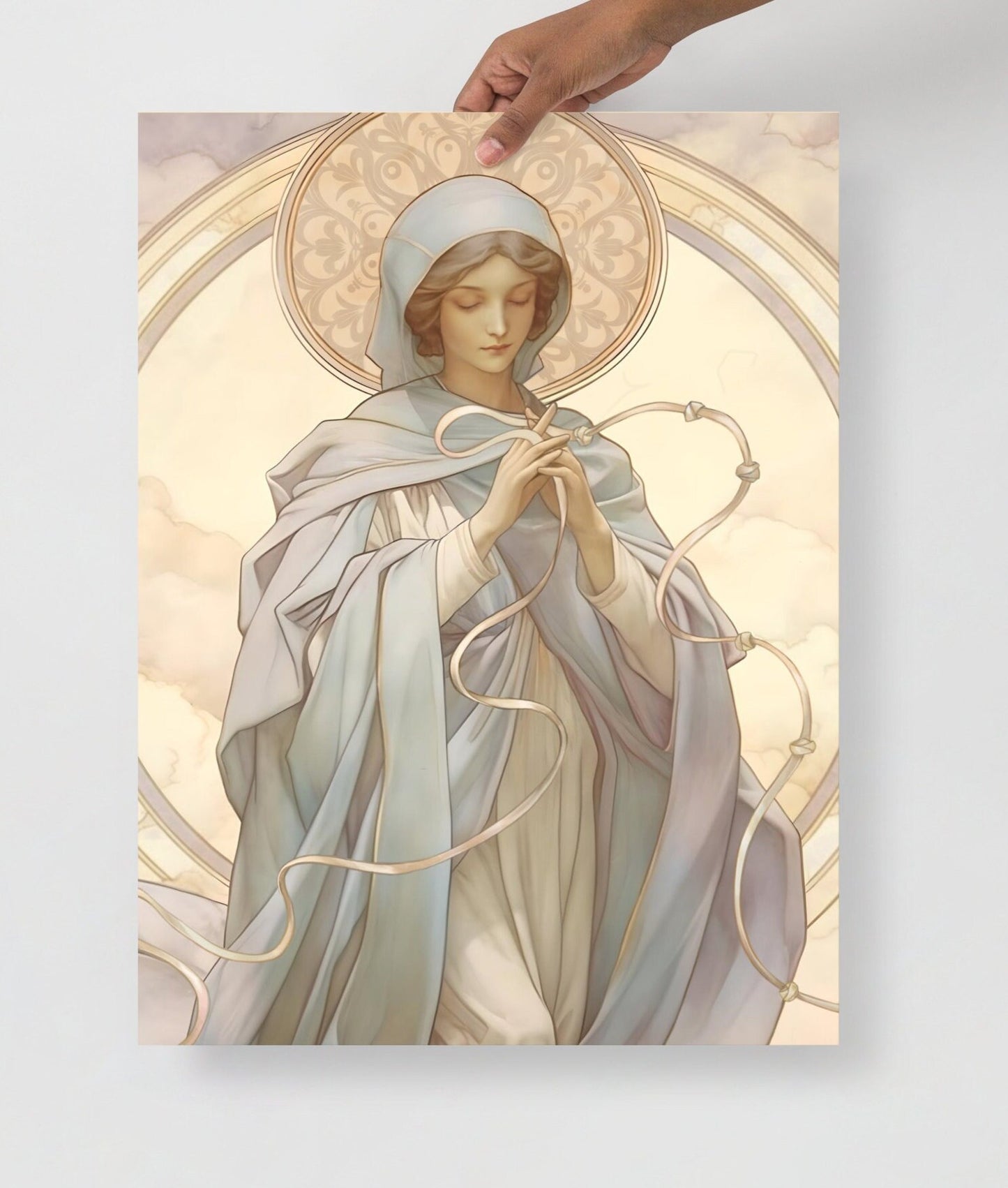 Vintage style Our Lady Undoer of Knots Print