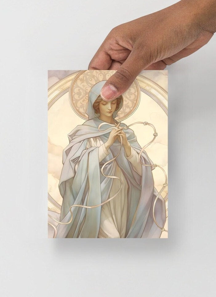 Vintage style Our Lady Undoer of Knots Print