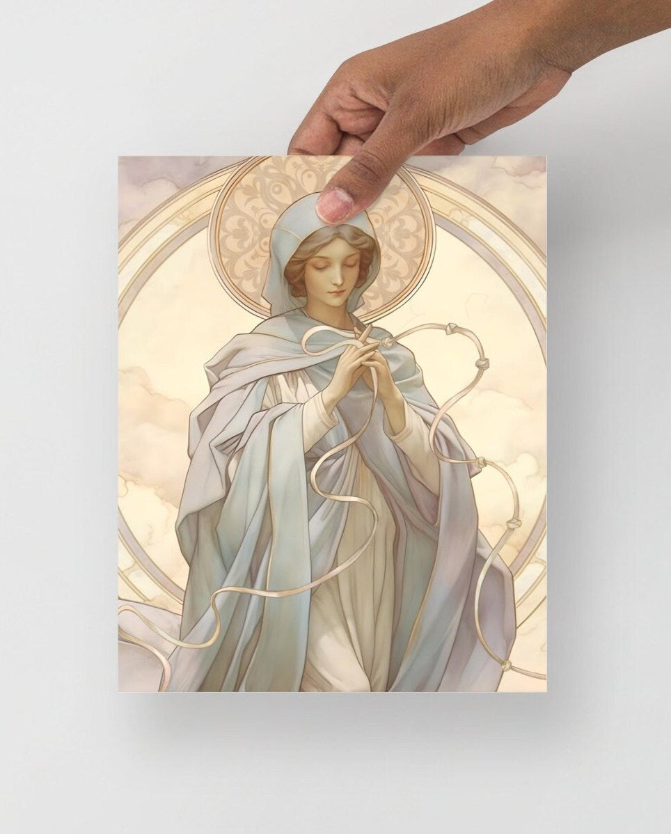 Vintage style Our Lady Undoer of Knots Print