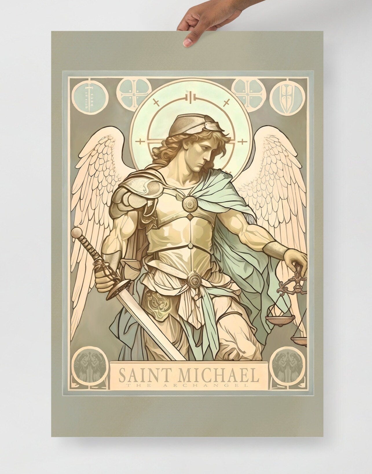 Saint Michael vintage Print