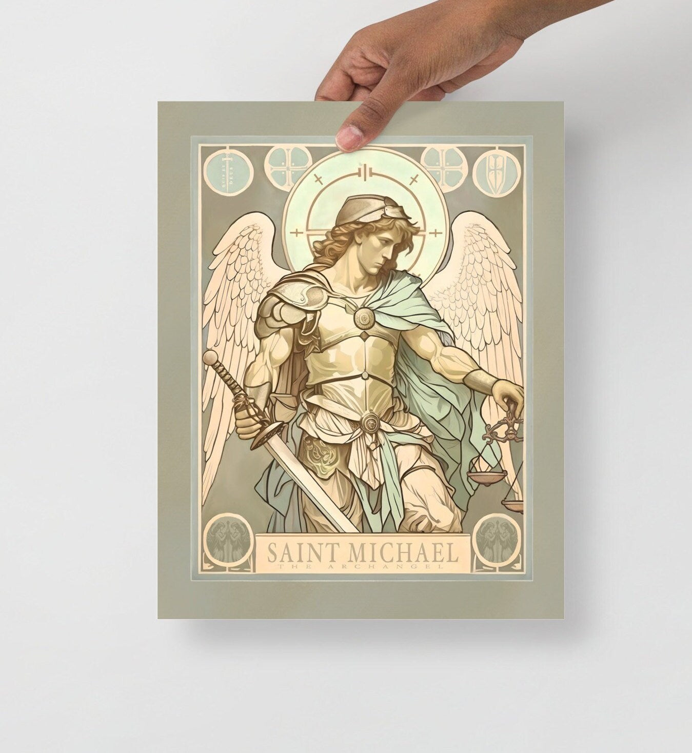 Saint Michael vintage Print