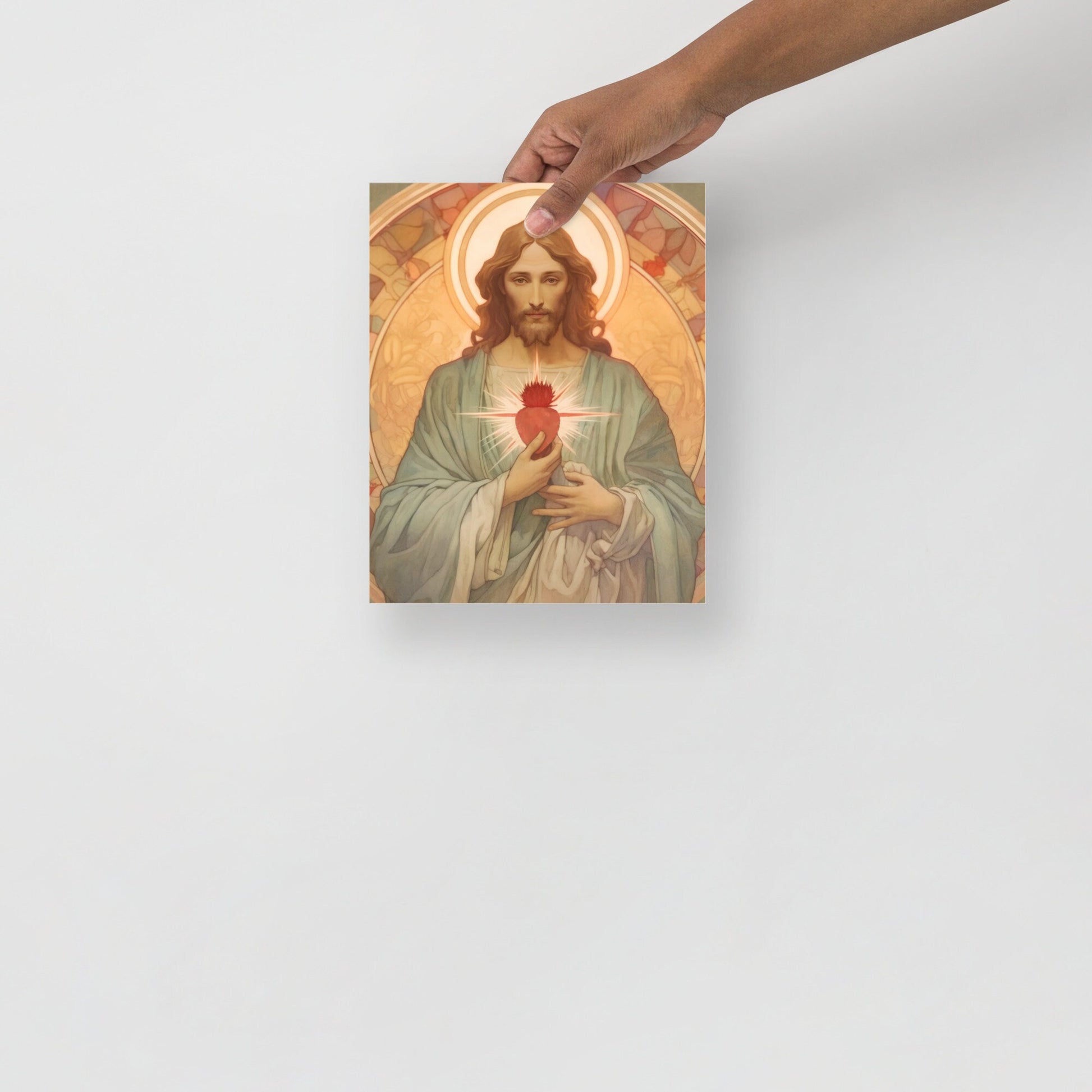 Vintage style Jesus Sacred Heart Print