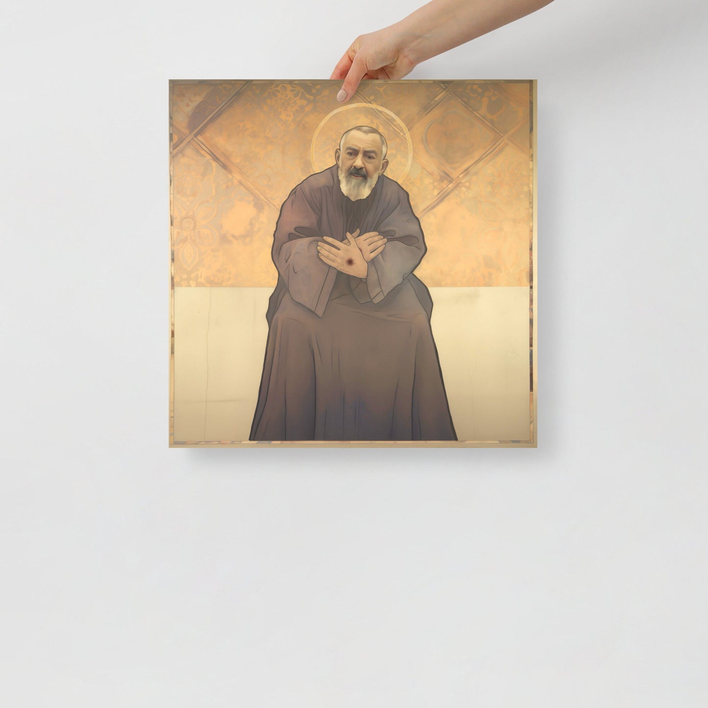 St. Padre Pio vintage style Poster